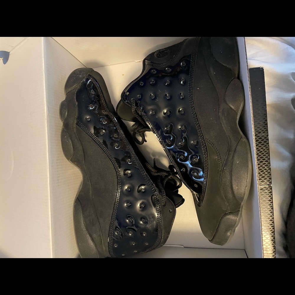 Black suede Jordan 13’s
